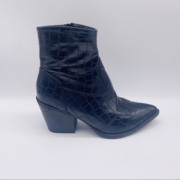 Nasty Gal Shoes - Nasty Gal Western Croc Faux Leather Boots 7